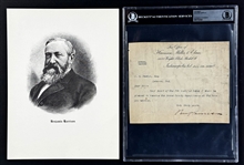 Benjamin Harrison (President 1889-1893) Signed Document During Pres. Campaign (Beckett Authentic)