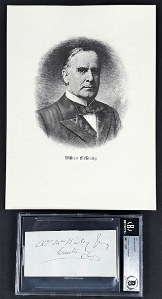 William McKinley (President 1897-1901) Cut Signature (Beckett Encapsulated)