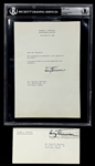 Harry S. Truman (President 1945-1953) Signed Letter and Free Franked Envelope (Beckett Encapsulated)