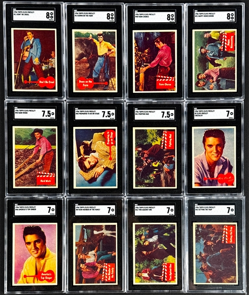 1956 Topps "Elvis Presley" Complete Set (66) with 21 SGC-Graded Cards