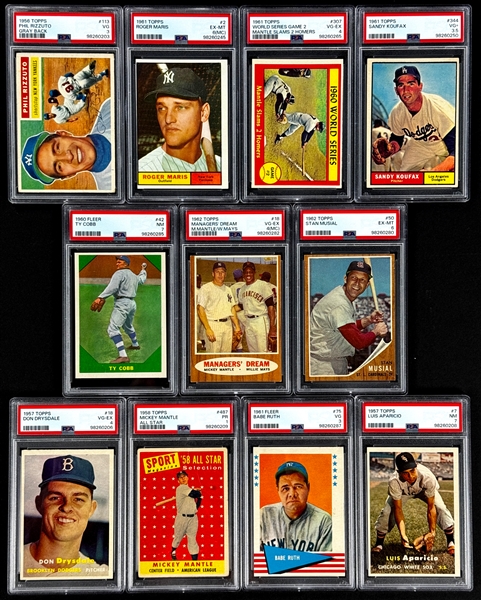 1950s-60s Topps, Bowman, Post and Regionals Shoebox Collection (338)