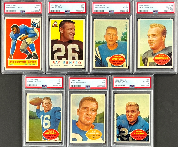 1950s-60s Topps, Bowman and Fleer Football Shoebox Collection (483)