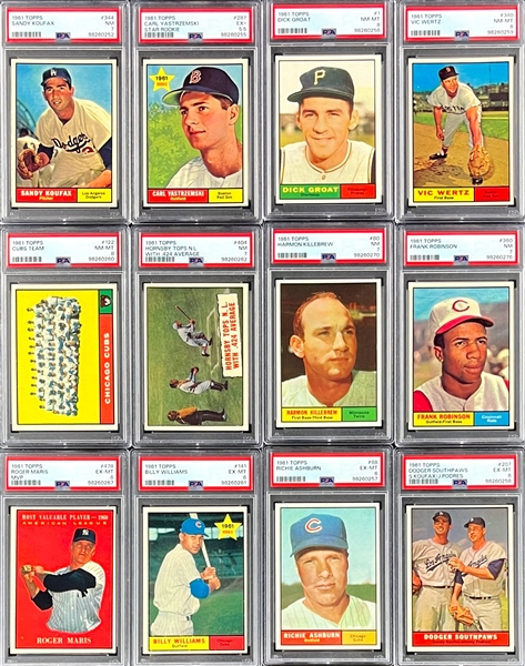 1961 Topps Partial Set (383/587) Plus Extras