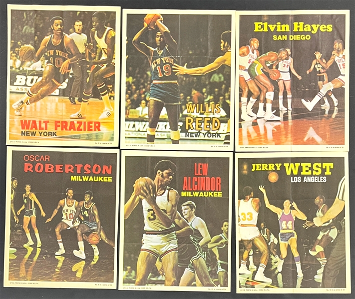 1970 Topps Basketball Posters Complete Set (24) Plus 56 Extras