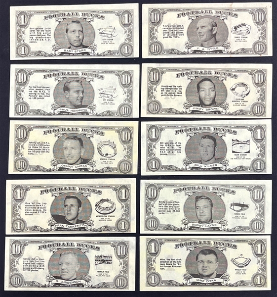 1962 Topps Football Bucks Complete Set (48)