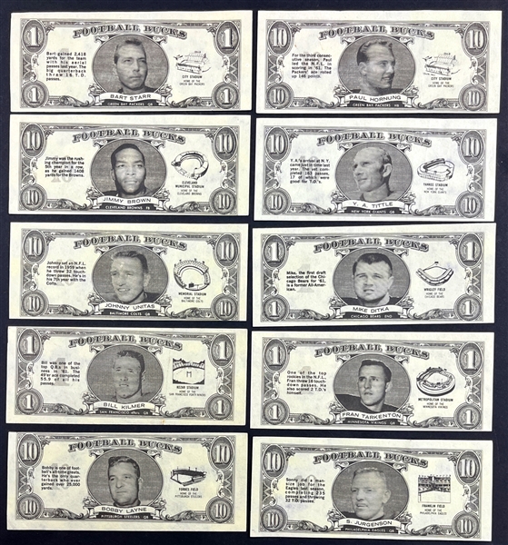 1962 Topps Football Bucks Complete Set (48)