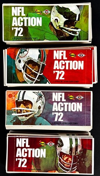 1972 Sunoco Stamps Collection (164) - Multiples of Miami, Dallas, Philadelphia and New York Jets