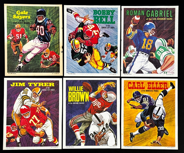 1970 Topps Football Posters Complete Sets (2) Plus 82 Extras!