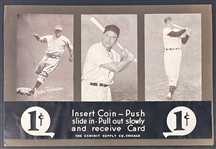 1948-66 Exhibit Supply Co.  Machine Header Card with Jackie Robinson