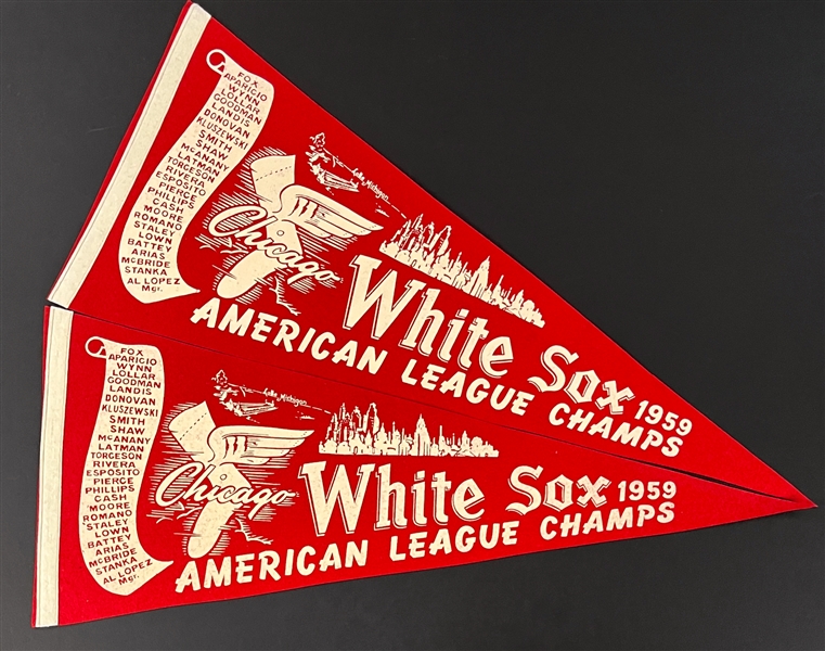 1959 Chicago White Sox "American League Champs" Pennants (4)