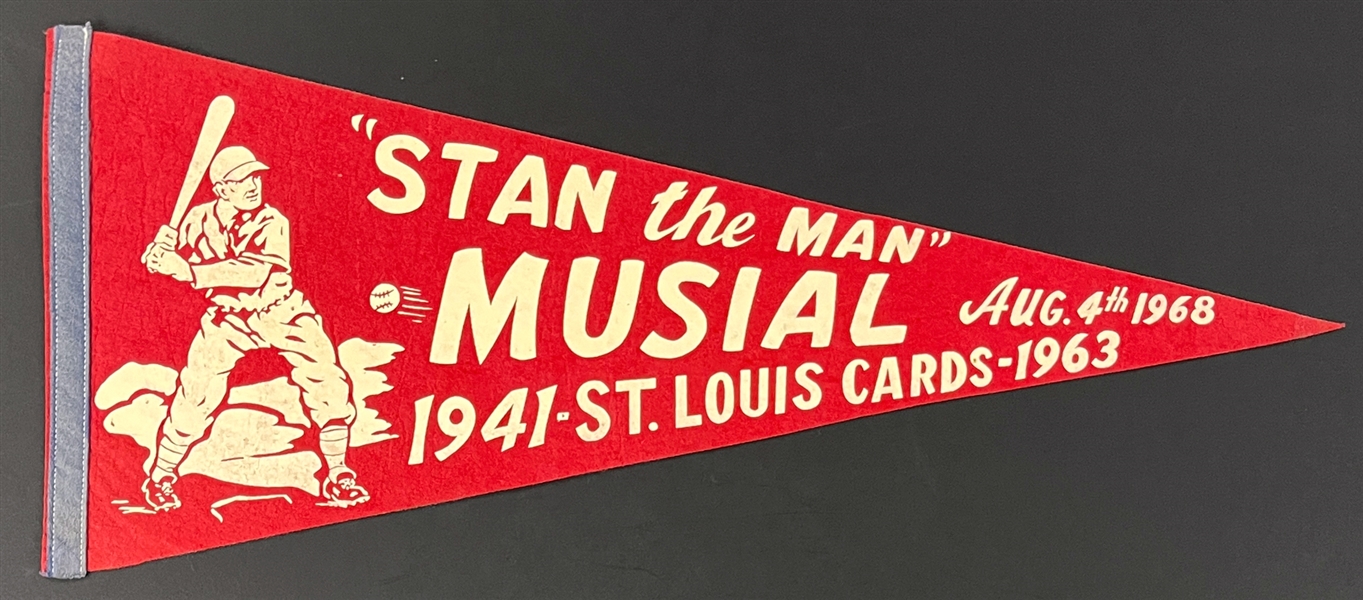 1968 "Stan the Man" Stan Musial Day Pennant - One Day Style