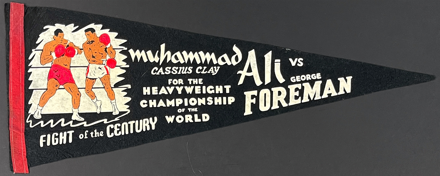 1974 "Rumble in the Jungle" Muhammed Ali vs. George Foreman Pennant