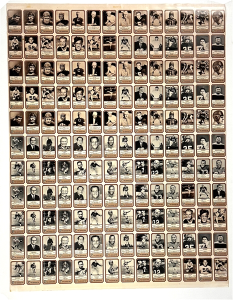 1974 Fleer Immortal Roll Uncut Sheet (144 Cards) Incl. Full 50-Card Sets