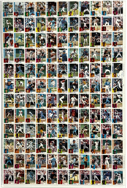 1984 Topps Nestle Baseball Uncut Sheets (6) Incl. Complete 792-Card Set!