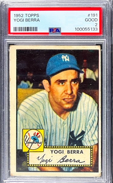 1952 Topps #191 Yogi Berra - PSA GD 2