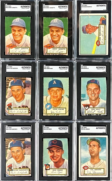 1952 Topps High Numbers SGC-Authentic Collection (9)