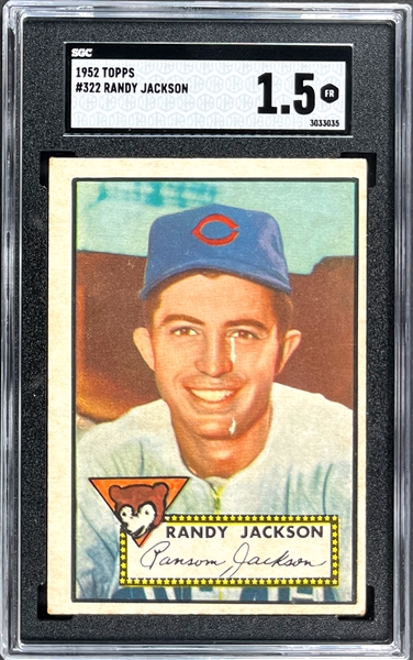 1952 Topps #322 Randy Jackson - SGC FR 1.5 - High Number