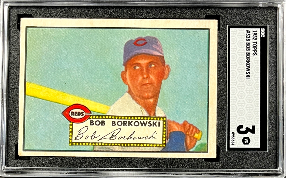 1952 Topps #328 Bob Borkowski - SGC VG 3 - High Number