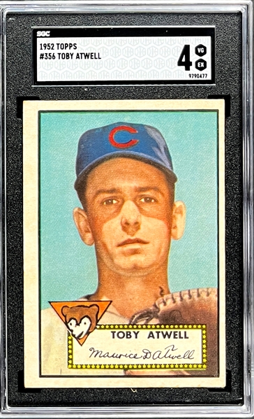 1952 Topps #356 Toby Atwell - SGC VG-EX 4 - High Number