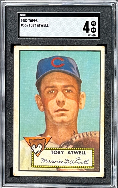 1952 Topps #356 Toby Atwell - SGC VG-EX 4 - High Number