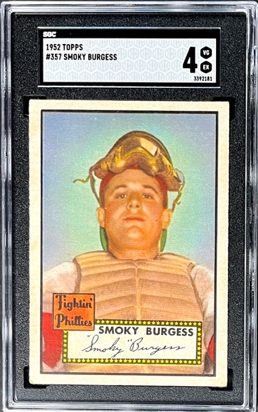 1952 Topps #357 Smokey Burgess - SGC VG-EX 4 - High Number