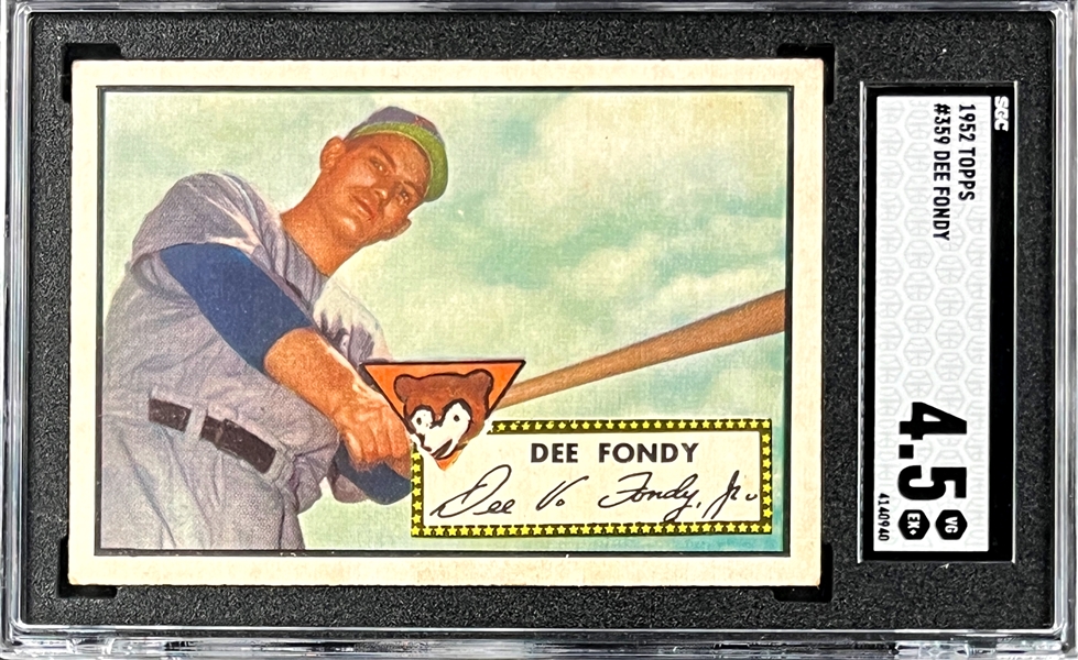 1952 Topps #359 Dee Fondy - SGC VG-EX+ 4.5 - High Number