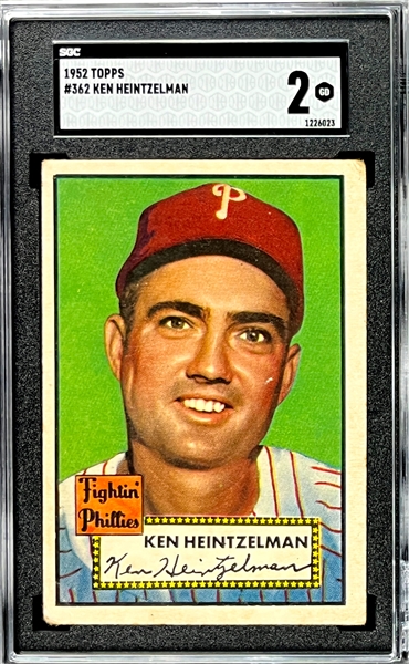 1952 Topps #362 Ken Heintzelman - SGC GD 2 - High Number