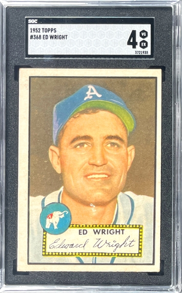 1952 Topps #368 Ed Wright - SGC VG-EX 4 - High Number