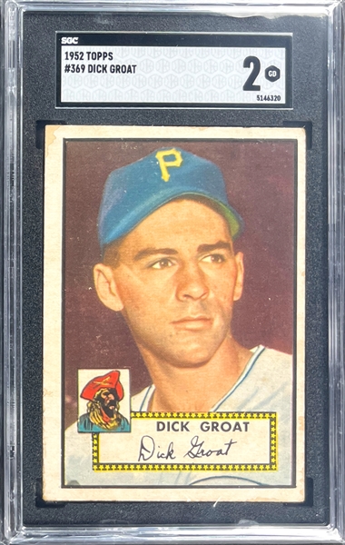 1952 Topps #369 Dick Groat - SGC GD 2 - High Number