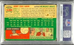 1954 Topps #128 Hank Aaron Rookie Card - PSA GD 2