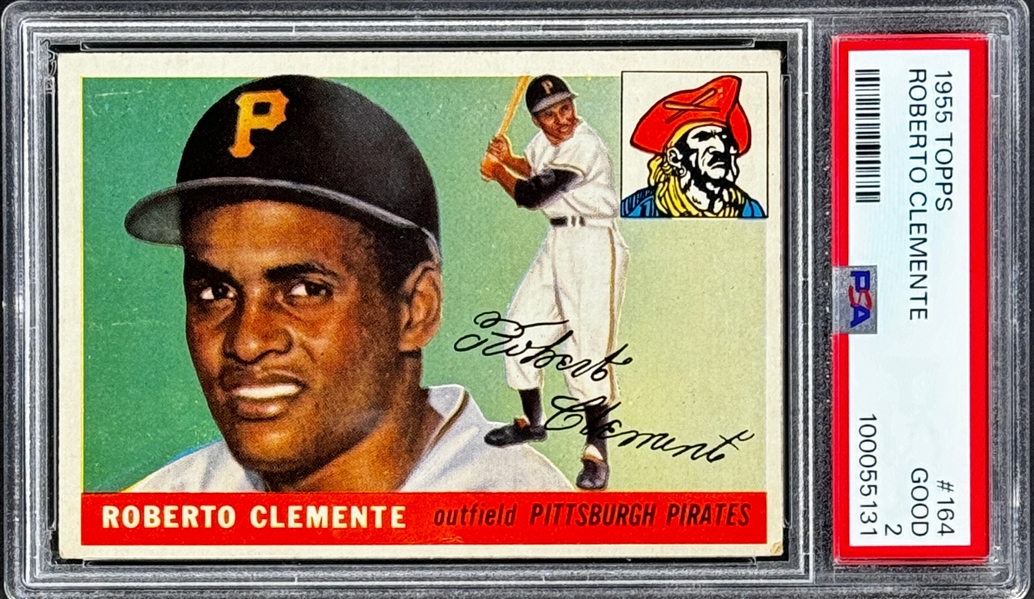 1955 Topps #164 Roberto Clemente - PSA GD 2