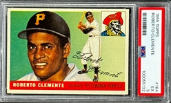 1955 Topps #164 Roberto Clemente - PSA EX 5