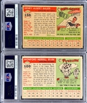 1955 Topps PSA-Graded Pair - #100 Irvin and 166 Bauer