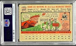 1956 Topps #107 Ed Mathews - PSA EX 5