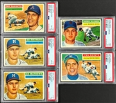 1956 Topps PSA-Graded Collection (5) 