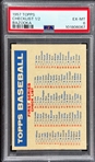 1957 Topps Checklist 1/2 (Bazooka) - PSA EX-MT 6
