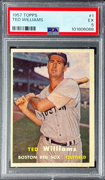 1957 Topps #1 Ted Williams - PSA EX 5