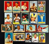 1952-55 Topps, Bowman and Red Heart Baseball and Football Collection (155 Total Cards)