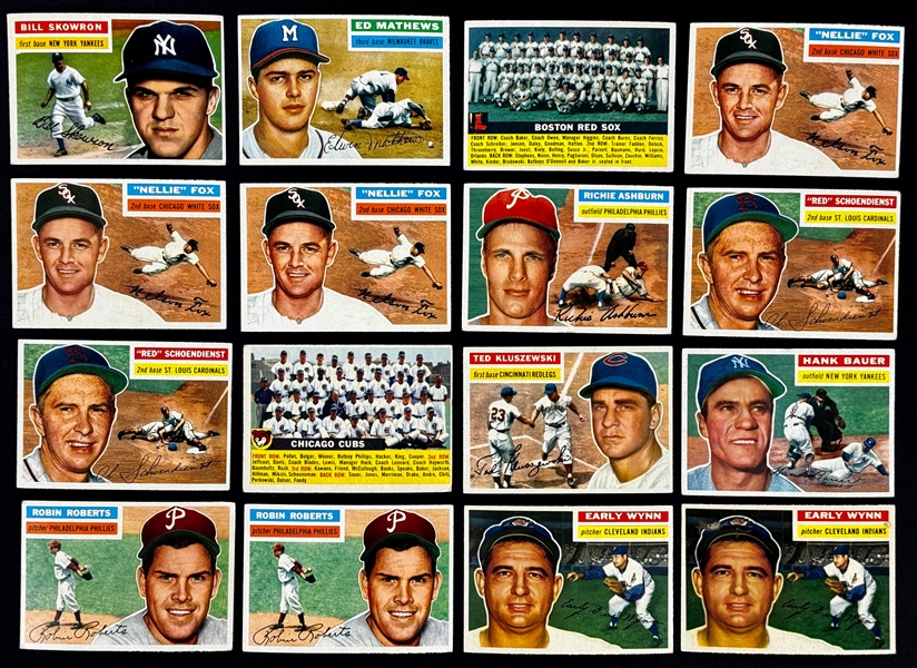 1956 Topps Partial Set (194/340) Plus 109 Extras!