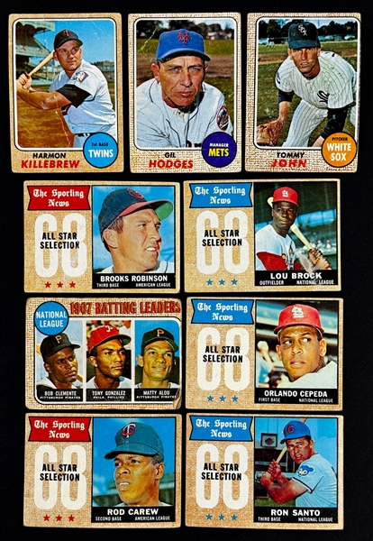 1968 Topps Baseball Partial Set (441/598) Plus 124 Extras!