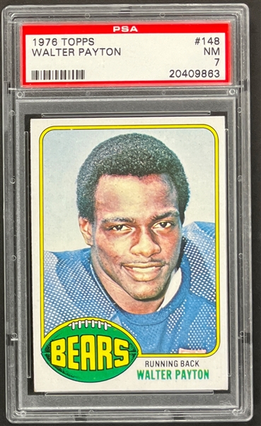 1976 Topps Football #148 Walter Payton Rookie - PSA NM 7