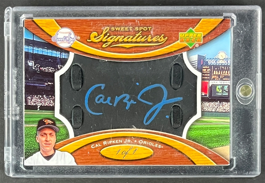 2007 Upper Deck Sweet Spot Signatures #SS-CR Cal Ripken Jr. Signed Card (1/1)