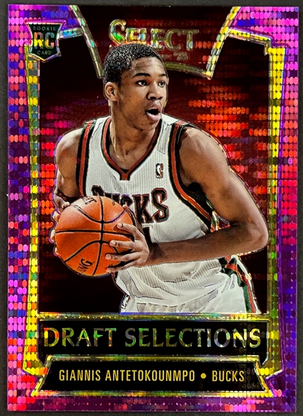 2013-14 Panini Select “Draft Selections” #15 Giannis Antetokounmpo #ed (34/99) His Jersey Number!