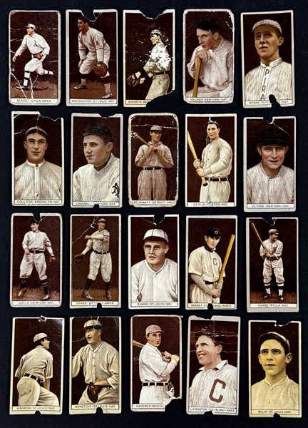 1912 T207 Brown Background Collection (40) Incl. Marquard, McGraw, Bender and Bresnahan