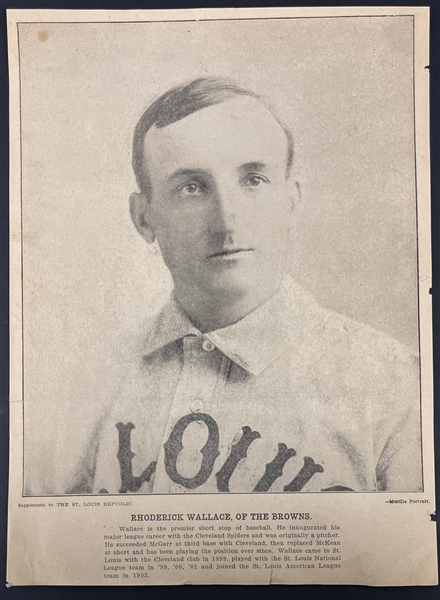 1909 St. Louis Republic Browns Supplements Roderick Wallace