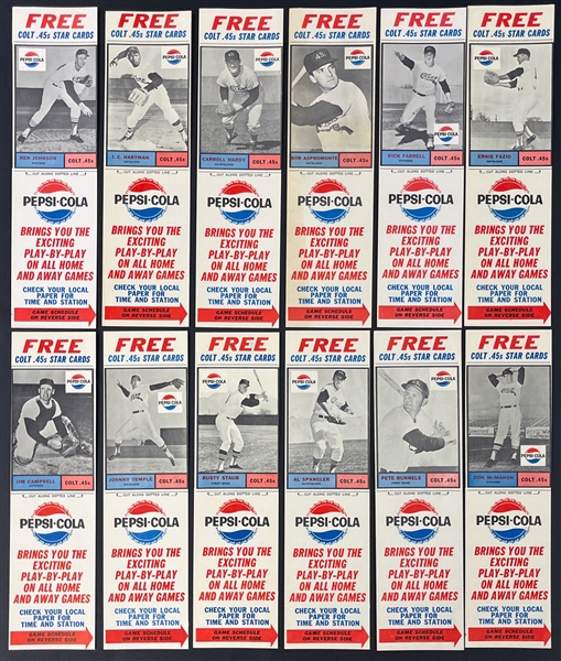 1963 Pepsi-Cola Houston Colt .45s Complete Panels Near Set (12/15)