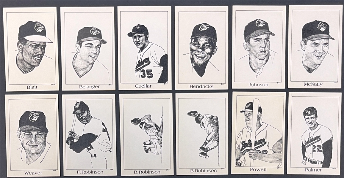 1970 Carl Aldana Baltimore Orioles Complete Set (12)