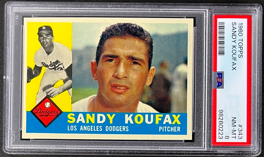 1960 Topps #343 Sandy Koufax - PSA NM-MT 8