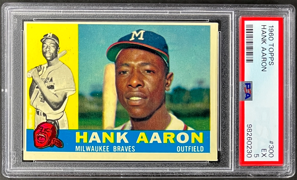 1960 Topps #300 Hank Aaron - PSA EX 5