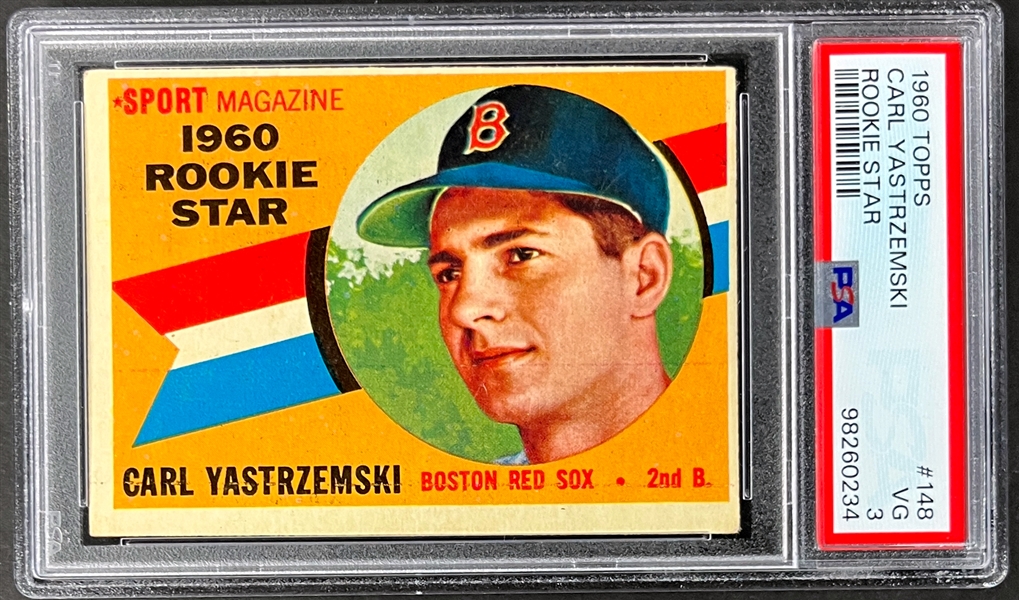 1960 Topps #148 Carl Yastrzemski Rookie Star - PSA VG 3